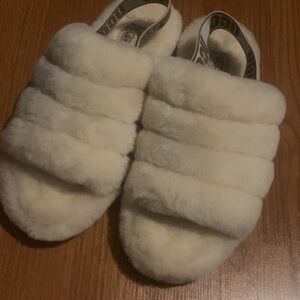 ugg slides fluffy